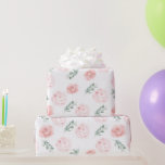 Papel De Presente Papel de embrulhamento Hydrangea rosa<br><div class="desc">Bonito papel de embrulho de flores de hydrangea rosa com um pop de verde. Coordenará com os convites para chás e outras coisas na coleção. Papel de embrulho de excelente para um chá,  aniversário,  casamento e quase qualquer ocasião especial!</div>