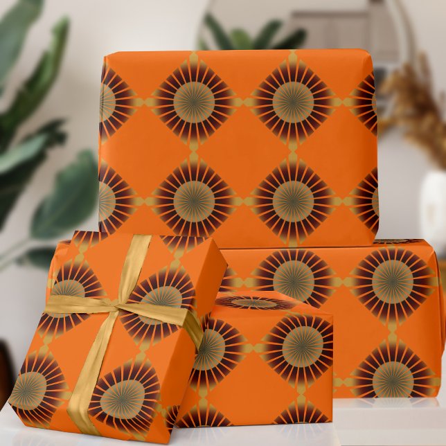 Papel De Presente Papel de embrulhamento no estilo 70 da Retro (Fun and funky 70s inspired wrapping paper just for you)