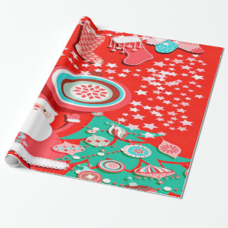 Papel De Presente Papel de embrulhamento para presente do Papai Noel