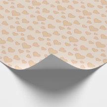 "Papel de Embrulho Minimal Heart Love – Bege Aesth