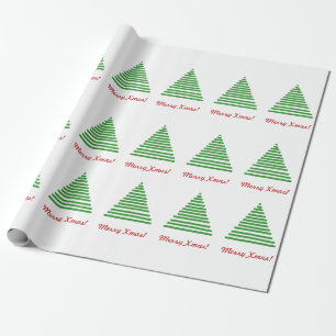 Papel De Presente Papel de empacotamento - Árvore de Natal Merry