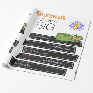 Papel De Presente Papel de empacotamento brilhante Conquista Esporti