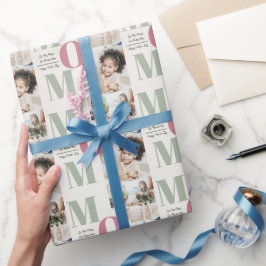 Papel De Presente Papel de empacotamento da colagem de fotos do Dia