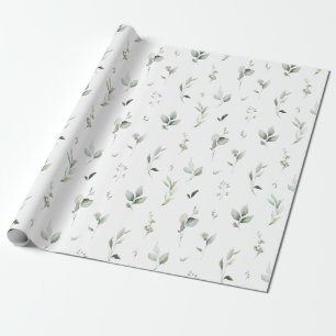Papel De Presente Papel de empacotamento de folhas em verde