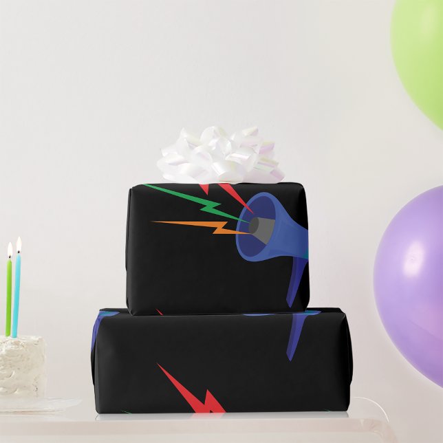 Papel De Presente Papel de empacotamento de ondas de som Megaphone (Criador carregado)