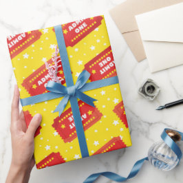 Papel De Presente Papel de empacotamento de padrões de tíquete de fi