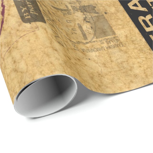 Papel De Presente Papel de empacotamento de Paisagem Retroativa e de (Ponta do rolo)