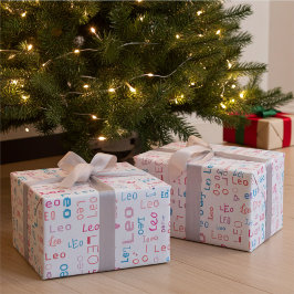 Papel De Presente Papel de empacotamento de presente para nome perso