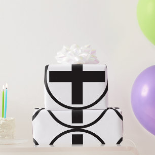 Papel De Presente Papel de empacotamento de sinais preto mais