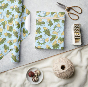 Papel De Presente Papel de empacotamento do padrão Dolmadakia