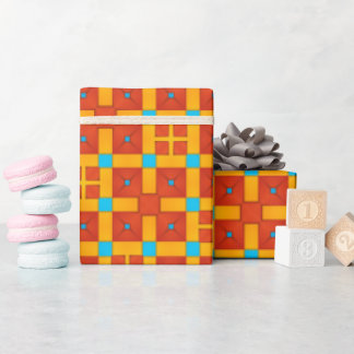 Papel De Presente Papel de empacotamento geométrico