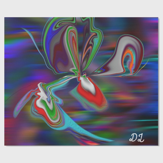 Papel De Presente Papel de empacotamento liquefeito de Abstrato márm (Aberto)