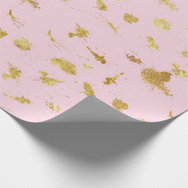 Papel De Presente Papel de empacotamento rosa e Dourado rosa