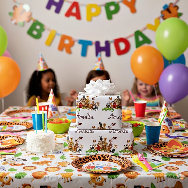 Papel De Presente Papel de enrolação de animais de crianças personal (Criador carregado)