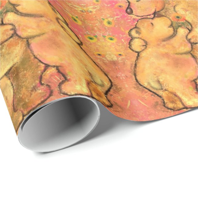 Papel De Presente Papel de enrolação de mamas e ursos (Ponta do rolo)