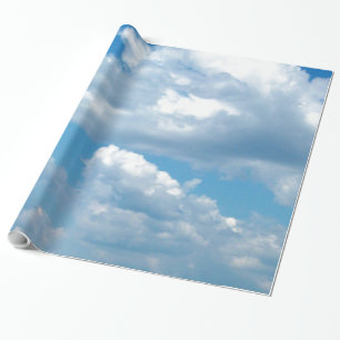 Papel De Presente Papel de enrolamento 'Blue Skies'