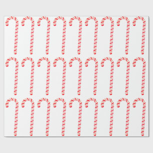 Papel De Presente Papel de enrolamento Candy Canes
