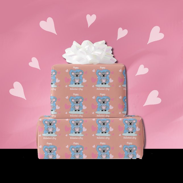 Papel De Presente Papel De Enrolamento Cute Koala Kid (Criador carregado)