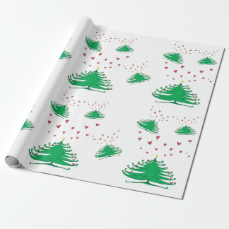 Papel De Presente Papel de enrolamento da árvore de Natal, 30 em x 6
