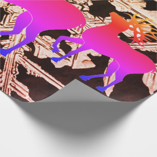 Papel De Presente Papel de enrolamento da neve e do couro