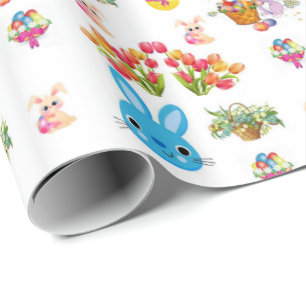 Papel De Presente Papel de enrolamento da páscoa