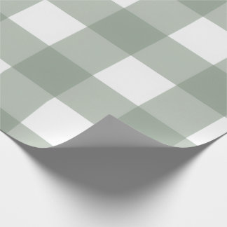 Papel De Presente Papel de enrolamento da xadrez (verde/branco)