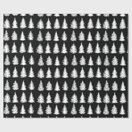 Papel De Presente Papel de enrolamento das árvores brancas