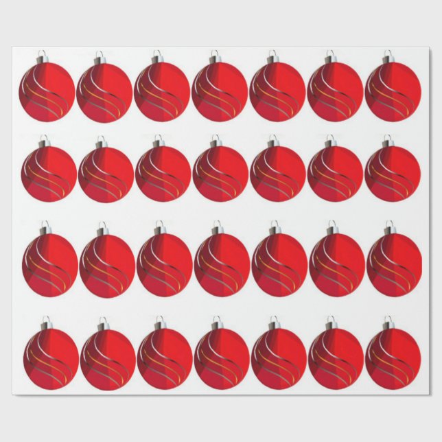 Papel De Presente Papel de enrolamento das lâmpadas de Natal Vermelh (Aberto)