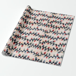 Papel De Presente Papel de enrolamento das luzes de feriado