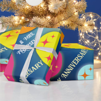 Papel De Presente Papel de enrolamento de Abstrato colorida personal