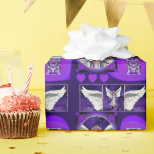 Papel De Presente Papel de enrolamento de almas roxas