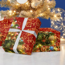 Papel de enrolamento de árvores de Natal espumante