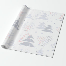 Papel De Presente Papel de enrolamento de árvores de Natal moderno