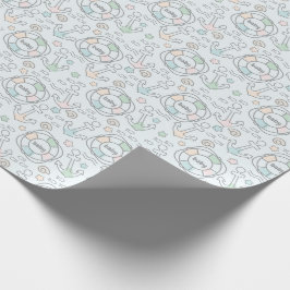 Papel De Presente Papel de enrolamento de Chás de fraldas náuticos