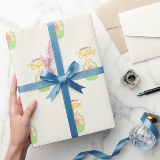 Papel De Presente Papel de enrolamento de coelhinhos de felz pascoa