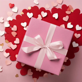 Papel De Presente Papel de enrolamento de cor-de-rosa macio Flamingo