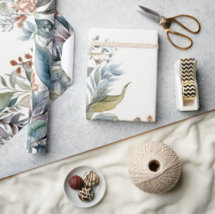 Papel De Presente Papel de enrolamento de cores aquáticas e de cor v