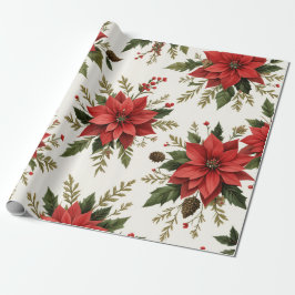 Papel De Presente Papel de enrolamento de Design de padrão natalino