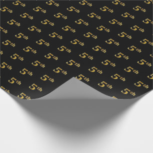 Papel De Presente Papel de enrolamento de eventos Dourado, preto (qu