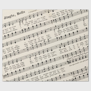 Papel De Presente Papel de enrolamento de férias da Jingle Bells, 18