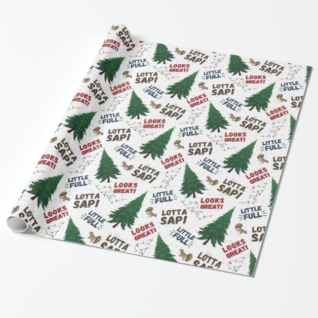 Papel De Presente Papel de enrolamento de férias de Natal (Desenrolado)