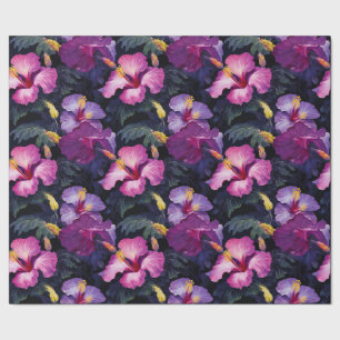 Papel De Presente Papel de enrolamento de Hibiscus com Aquarela