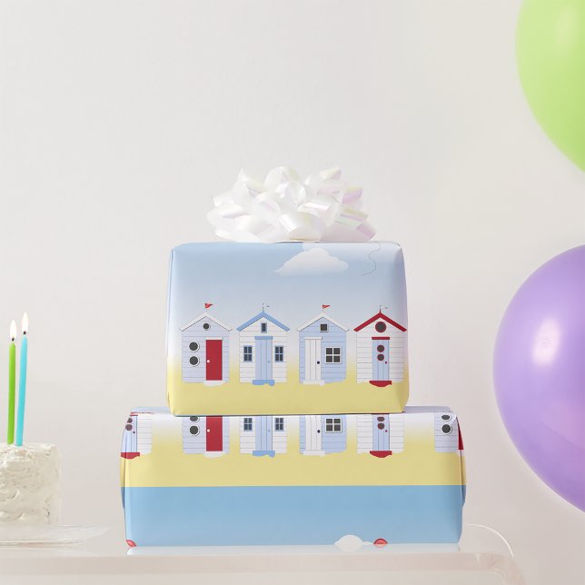 Papel De Presente Papel de enrolamento de huts de praia (Criador carregado)