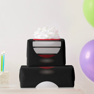 Papel De Presente Papel de enrolamento de ícones vermelho e branco