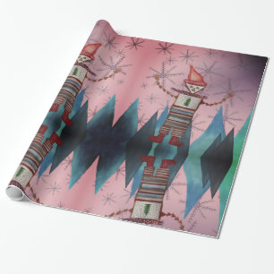 Papel De Presente Papel de enrolamento de Natal, Ano Novo