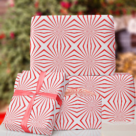 Papel De Presente Papel de enrolamento de Natal em Abstrato branco e