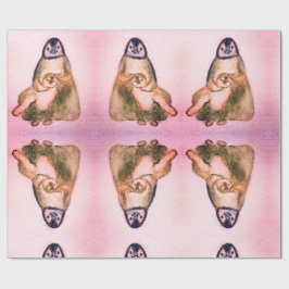 Papel De Presente Papel de enrolamento de pinguins