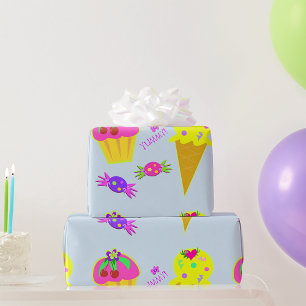 Papel De Presente Papel De Enrolamento De sorvetes E Cupcakes