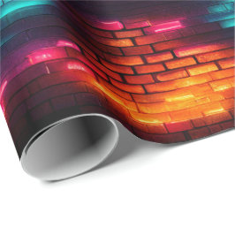 Papel De Presente Papel de enrolamento de tijolos de neão