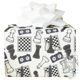 Papel De Presente Papel de enrolamento de xadrez